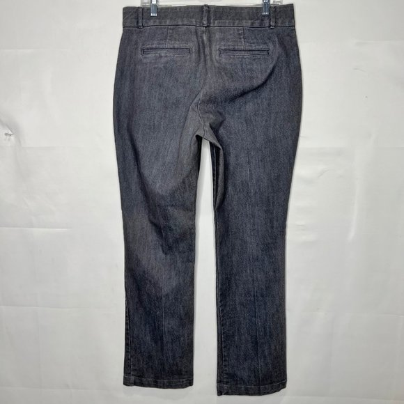 (SOLD)Gloria Vanderbilt Pants sz 12 Gray Trouser Jean Business Casual Stretch - Picture 2 of 9